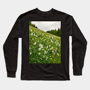 A Field of Blooming Narcissus Long Sleeve T-Shirt